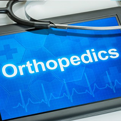 Screen that says the word "Orthopedics."