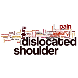 informational graphic about dislocated shoulders.