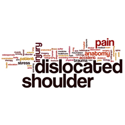 informational graphic about dislocated shoulders.