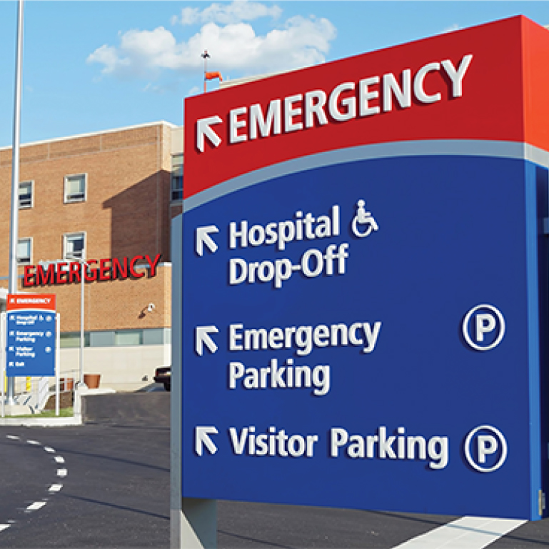 photo of a hospital entrance.