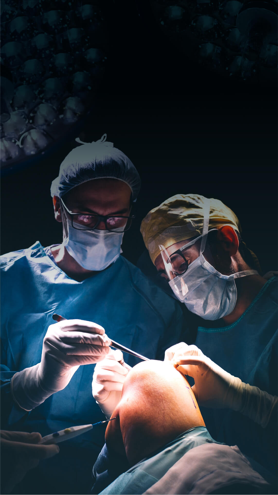 Orthopedic Surgeons Working on a Knee