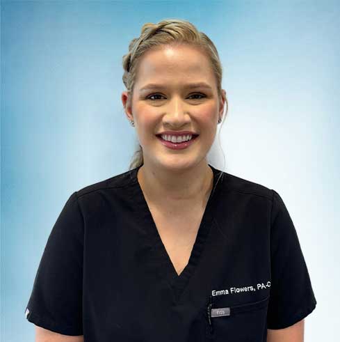 Headshot of Emma Flowers, PA-C.